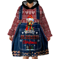 Merry Clucking Christmas Wearable Blanket Hoodie Chicken Santa Hat - Wonder Print Shop