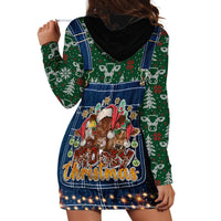 Mooey Christmas Hoodie Dress Cow Santa Hat - Wonder Print Shop