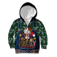 Mooey Christmas Kid Hoodie Cow Santa Hat - Wonder Print Shop