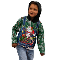 Mooey Christmas Kid Hoodie Cow Santa Hat - Wonder Print Shop