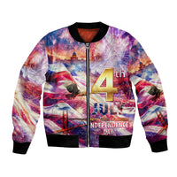 Custom 4th Of July Independence Day American Bomber Jacket - Wonder Print Shop