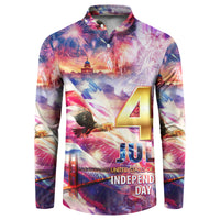 Custom 4th Of July Independence Day American Button Sweatshirt - Wonder Print Shop