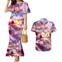 Custom 4th Of July Independence Day American Couples Matching Mermaid Dress and Hawaiian Shirt - Wonder Print Shop