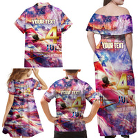 Custom 4th Of July Independence Day American Family Matching Off Shoulder Maxi Dress and Hawaiian Shirt - Wonder Print Shop