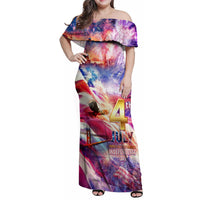 Custom 4th Of July Independence Day American Family Matching Off Shoulder Maxi Dress and Hawaiian Shirt - Wonder Print Shop