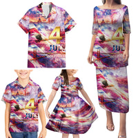 Custom 4th Of July Independence Day American Family Matching Puletasi and Hawaiian Shirt - Wonder Print Shop