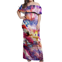 Custom 4th Of July Independence Day American Off Shoulder Maxi Dress - Wonder Print Shop