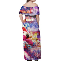 Custom 4th Of July Independence Day American Off Shoulder Maxi Dress - Wonder Print Shop