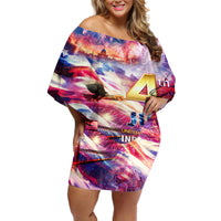 Custom 4th Of July Independence Day American Off Shoulder Short Dress - Wonder Print Shop