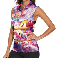 Custom 4th Of July Independence Day American Women Sleeveless Polo Shirt - Wonder Print Shop