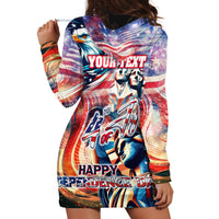 Personalized American Independence Day Hoodie Dress 4th of July Statue of Liberty - Wonder Print Shop