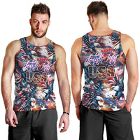 Happy Fourth of July Men Tank Top American Eagle Flag US Independence Day - Wonder Print Shop