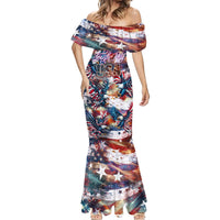 Happy Fourth of July Mermaid Dress American Eagle Flag US Independence Day - Wonder Print Shop
