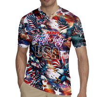 Happy Fourth of July Rugby Jersey American Eagle Flag US Independence Day - Wonder Print Shop