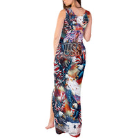Happy Fourth of July Tank Maxi Dress American Eagle Flag US Independence Day - Wonder Print Shop