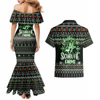 Merry Christmas Schrute Farms Couples Matching Mermaid Dress and Hawaiian Shirt - Wonder Print Shop