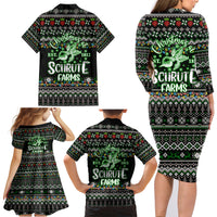 Merry Christmas Schrute Farms Family Matching Long Sleeve Bodycon Dress and Hawaiian Shirt - Wonder Print Shop