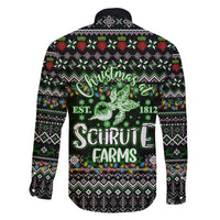 Merry Christmas Schrute Farms Family Matching Off Shoulder Long Sleeve Dress and Hawaiian Shirt - Wonder Print Shop