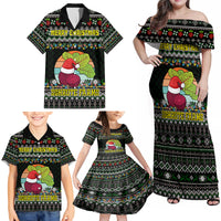 Merry Christmas Schrute Farms Family Matching Off Shoulder Maxi Dress and Hawaiian Shirt - Wonder Print Shop