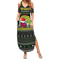 Merry Christmas Schrute Farms Family Matching Summer Maxi Dress and Hawaiian Shirt - Wonder Print Shop