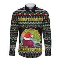 Merry Christmas Schrute Farms Long Sleeve Button Shirt - Wonder Print Shop