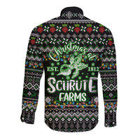 Merry Christmas Schrute Farms Long Sleeve Button Shirt - Wonder Print Shop