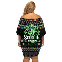 Merry Christmas Schrute Farms Off Shoulder Short Dress - Wonder Print Shop
