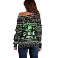 Merry Christmas Schrute Farms Off Shoulder Sweater - Wonder Print Shop