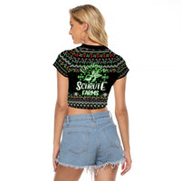 Merry Christmas Schrute Farms Raglan Cropped T Shirt - Wonder Print Shop