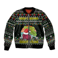 Merry Christmas Schrute Farms Sleeve Zip Bomber Jacket - Wonder Print Shop