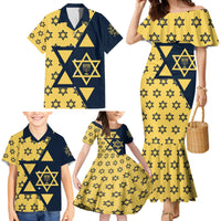 Happy Hanukkah Family Matching Mermaid Dress and Hawaiian Shirt Jewish Star of David - Wonder Print Shop