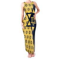 Happy Hanukkah Family Matching Tank Maxi Dress and Hawaiian Shirt Jewish Star of David - Wonder Print Shop