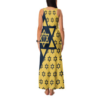 Happy Hanukkah Family Matching Tank Maxi Dress and Hawaiian Shirt Jewish Star of David - Wonder Print Shop