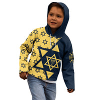 Happy Hanukkah Kid Hoodie Jewish Star of David - Wonder Print Shop