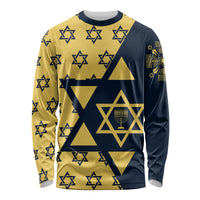 Happy Hanukkah Long Sleeve Shirt Jewish Star of David - Wonder Print Shop