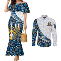 happy-hanukkah-couples-matching-mermaid-dress-and-long-sleeve-button-shirt-menorah-and-dreidel