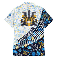 Happy Hanukkah Hawaiian Shirt Menorah and Dreidel - Wonder Print Shop