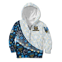 Happy Hanukkah Kid Hoodie Menorah and Dreidel - Wonder Print Shop