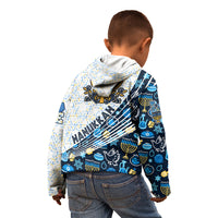 Happy Hanukkah Kid Hoodie Menorah and Dreidel - Wonder Print Shop