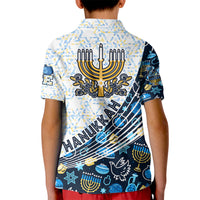 Happy Hanukkah Kid Polo Shirt Menorah and Dreidel - Wonder Print Shop