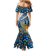 Happy Hanukkah Mermaid Dress Menorah and Dreidel - Wonder Print Shop