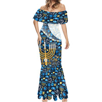 Happy Hanukkah Mermaid Dress Menorah and Dreidel - Wonder Print Shop