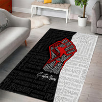 Personalized Civil Rights Movement Justice Fist Area Rug - Wonder Print Shop