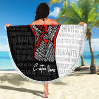 Personalized Civil Rights Movement Justice Fist Beach Blanket - Wonder Print Shop