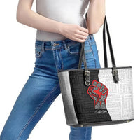 Personalized Civil Rights Movement Justice Fist Leather Tote Bag - Wonder Print Shop