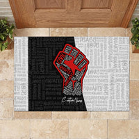 Personalized Civil Rights Movement Justice Fist Rubber Doormat - Wonder Print Shop