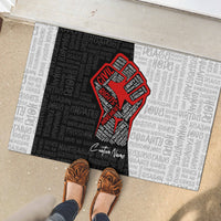 Personalized Civil Rights Movement Justice Fist Rubber Doormat - Wonder Print Shop
