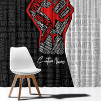 Personalized Civil Rights Movement Justice Fist Window Curtain - Wonder Print Shop
