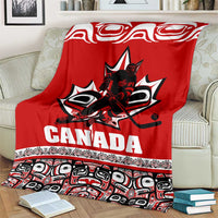 Haida Hockey Canada Blanket Maple Leaf