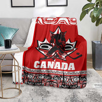 Haida Hockey Canada Blanket Maple Leaf
